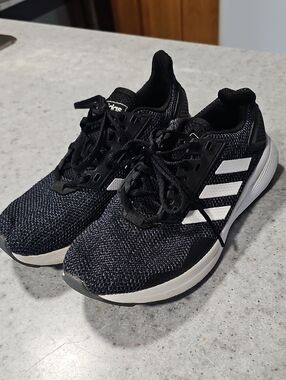 Adidas Black Size 8 Knit Running Shoes